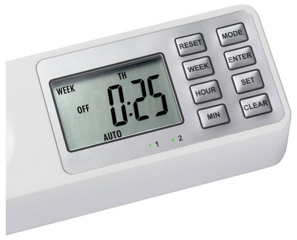 Produktbild: Sygonix SY-4675078 Steckdosenleiste mit Schaltuhr 3fach Wei&szlig; Schutzkontakt 1St.