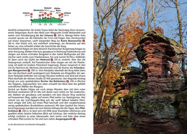 Produktbild: ROTHER Wanderf&uuml;hrer Vogesen. 60 Touren zu Panoramagipfeln, Felsen, Seen und Burgen zwischen Elsass und Lothringen