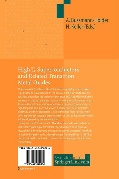Produktbild: High Tc Superconductors and Related Transition Metal Oxides