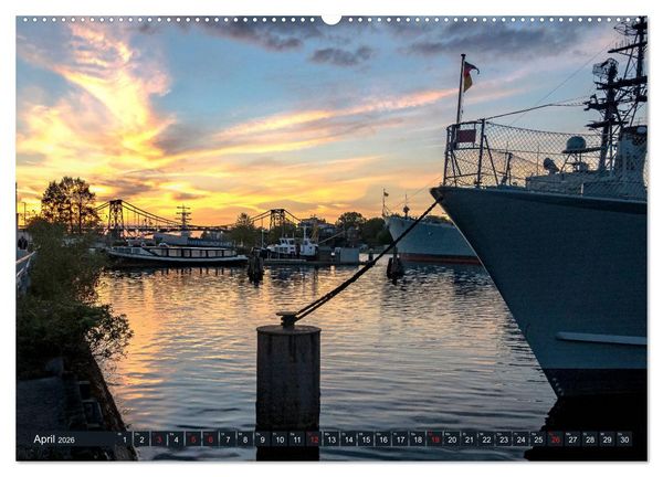Produktbild: Wilhelmshaven, maritime Bilderreise (hochwertiger Premium Wandkalender 2026 DIN A2 quer), Kunstdruck in Hochglanz