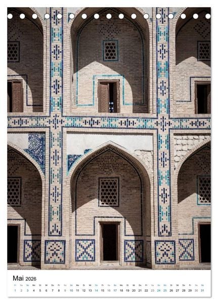 Produktbild: Usbekistan - Faszinierende Architektur entlang der Seidenstra&szlig;e (Tischkalender 2026 DIN A5 hoch), CALVENDO Monatskalender