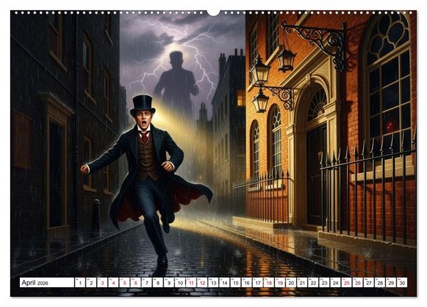 Produktbild: Victor Frankenstein und seine Sch&ouml;pfung (hochwertiger Premium Wandkalender 2026 DIN A2 quer), Kunstdruck in Hochglanz