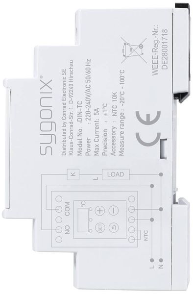 Produktbild: Sygonix Temperaturschalter -20 - 100&deg;C