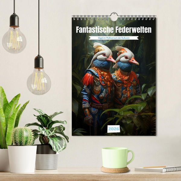 Produktbild: Fantastische Federwelten (Wandkalender 2026 DIN A4 hoch), CALVENDO Monatskalender