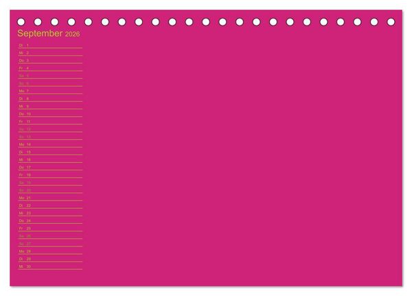 Produktbild: Bastel-Geburtstagskalender pink / Geburtstagskalender (Tischkalender 2026 DIN A5 quer), CALVENDO Monatskalender