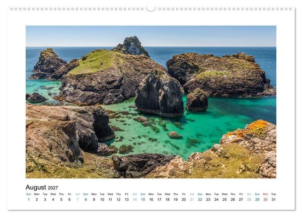 Produktbild: Cornwall - Between Land and Sea (High Quality Premium Wall Calendar 2027 DIN A2 landscape),CALVENDO 12 Month Wall Calendar
