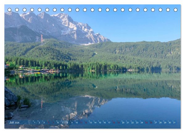 Produktbild: Garmisch Partenkirchen Land - Wasser und Berge sind Leben (Tischkalender 2026 DIN A5 quer), CALVENDO Monatskalender