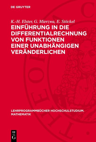 Produktbild: Einf&uuml;hrung in die Differentialrechnung von Funktionen einer unabh&auml;ngigen Ver&auml;nderlichen