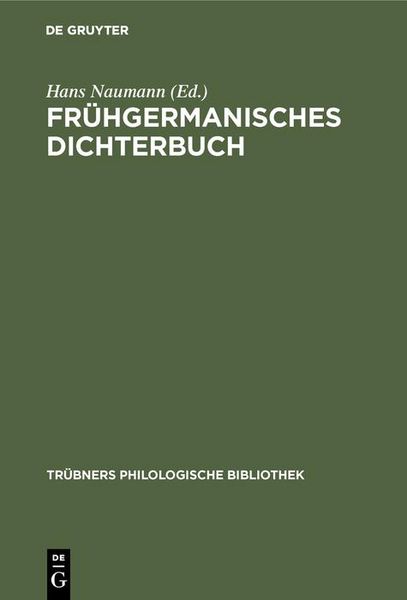 Produktbild: Fr&uuml;hgermanisches Dichterbuch