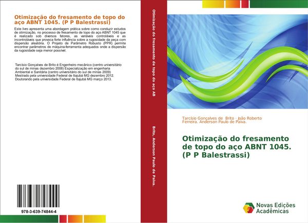 Produktbild: Otimiza&ccedil;&atilde;o do fresamento de topo do a&ccedil;o ABNT 1045. (P P Balestrassi)