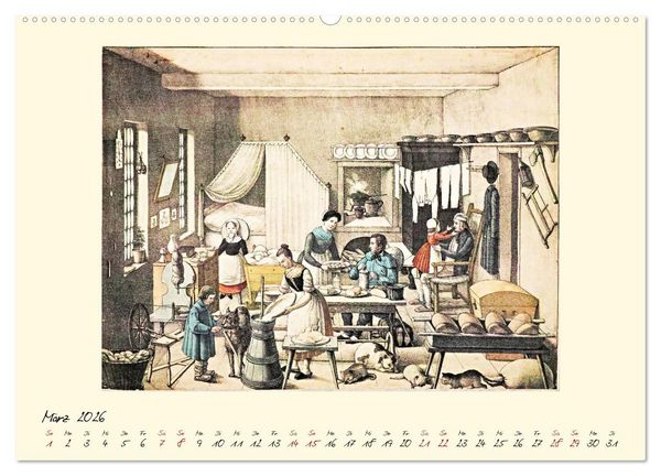 Produktbild: Alltagsleben der Biedermeier-Zeit (hochwertiger Premium Wandkalender 2026 DIN A2 quer), Kunstdruck in Hochglanz