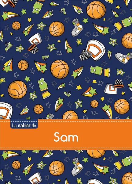 Produktbild: Cahier sam blanc,96p,a5 basketball