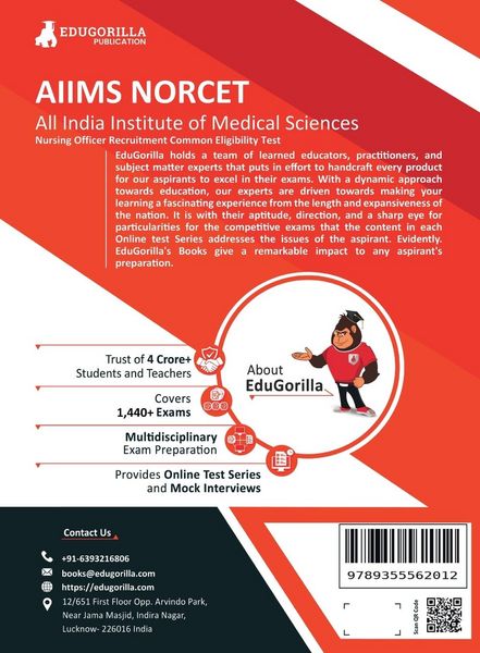 Produktbild: AIIMS NORCET Book 2023 (English Edition) - Nursing Officers Recruitment Common Entrance Test - 10 Full Length Mock Tests (2200 Solved Questions) with