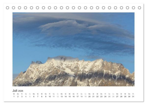 Produktbild: Die sch&ouml;nsten Gipfel der Alpen - Giganten aus Fels und Eis (Tischkalender 2026 DIN A5 quer), CALVENDO Monatskalender