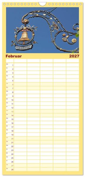 Produktbild: Familienplaner 2027 - Rothenburg ob der Tauber - Mittelalter in Mittelfranken mit 5 Spalten (Wandkalender, 21 x 45 cm) CALVENDO