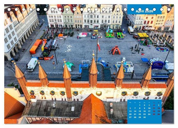 Produktbild: Hansestadt Rostock (Tischkalender 2026 DIN A5 quer), CALVENDO Monatskalender