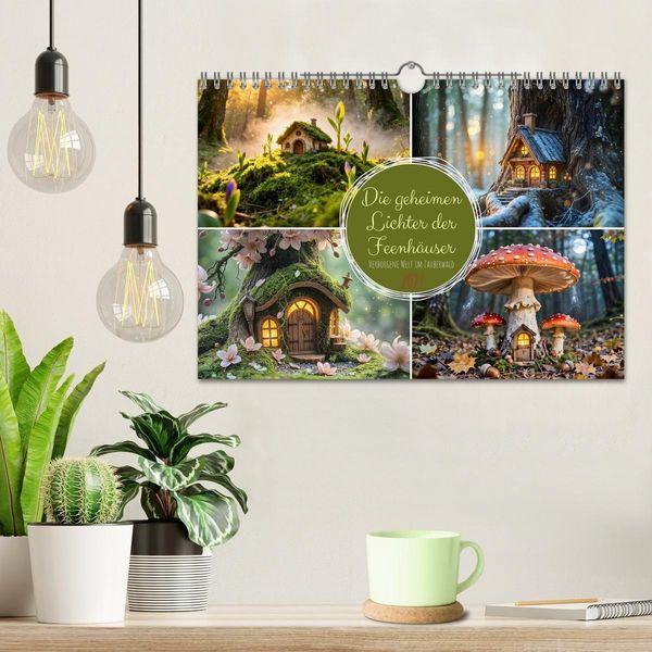 Produktbild: Die geheimen Lichter der Feenh&auml;user - Verborgene Welt im Zauberwald. (Wandkalender 2027 DIN A4 quer), CALVENDO Monatskalender