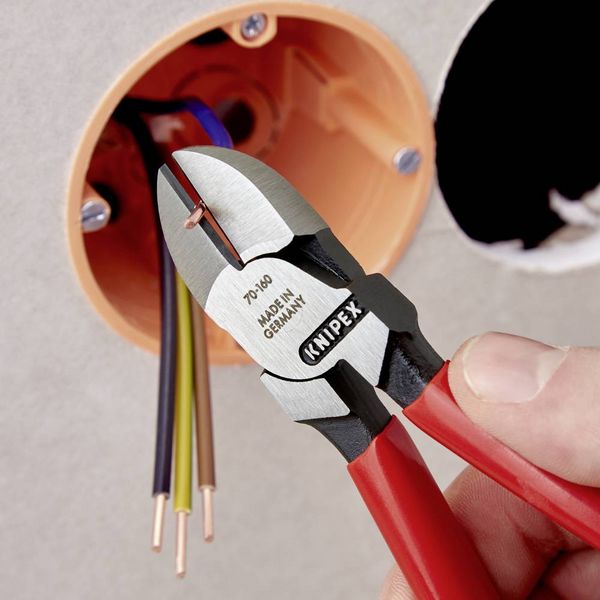 Produktbild: Knipex 70 01 160 Werkstatt Seitenschneider mit Facette 160mm