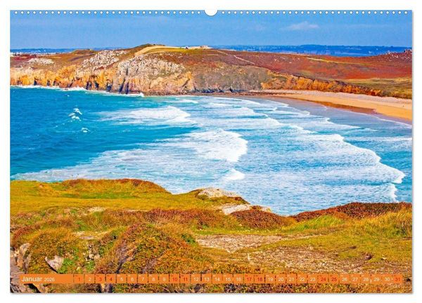 Produktbild: Ausblicke am Meer in der Bretagne und Normadie (hochwertiger Premium Wandkalender 2026 DIN A2 quer), Kunstdruck in Hochglanz