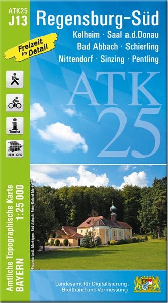 Produktbild: ATK25-J13 Regensburg-S&uuml;d (Amtliche Topographische Karte 1:25000)