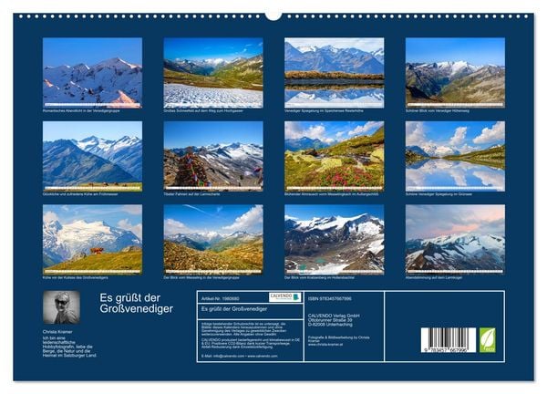 Produktbild: Es gr&uuml;&szlig;t der Gro&szlig;venediger (hochwertiger Premium Wandkalender 2026 DIN A2 quer), Kunstdruck in Hochglanz
