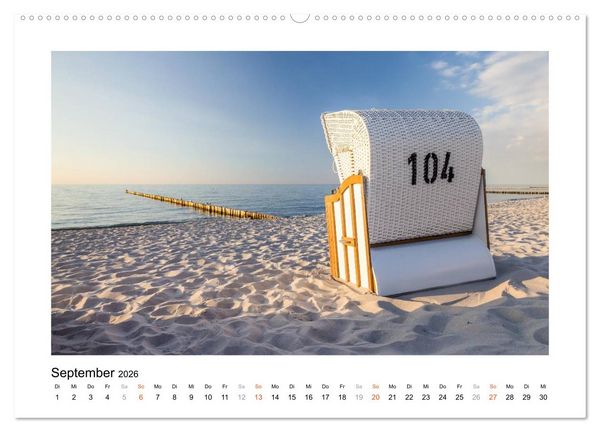 Produktbild: Strandkorb Idylle (Wandkalender 2026 DIN A2 quer), CALVENDO Monatskalender