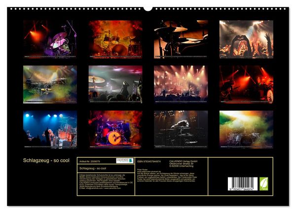 Produktbild: Schlagzeug - so cool (hochwertiger Premium Wandkalender 2026 DIN A2 quer), Kunstdruck in Hochglanz