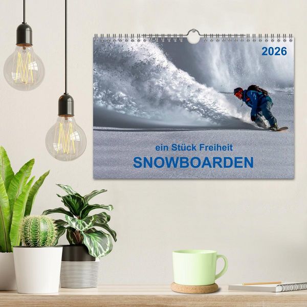 Produktbild: Snowboarden - ein St&uuml;ck Freiheit (Wandkalender 2026 DIN A4 quer), CALVENDO Monatskalender