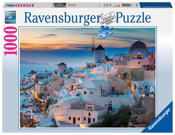 Puzzle Ravensburger Abend über Santorini 1000 Teile