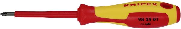 Produktbild: Knipex Knipex-Werk 98 25 01 VDE Kreuzschlitz-Schraubendreher PZ 1 Klingenl&auml;nge: 80 mm DIN EN 60900