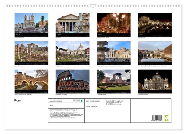 Produktbild: Rom (Wandkalender 2026 DIN A2 quer), CALVENDO Monatskalender