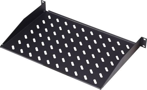 Produktbild: Digitus DN-19 TRAY-1-400-SW 19 Zoll Netzwerkschrank-Ger&auml;teboden 1 HE Festeinbau Geeignet f&uuml;r Schranktiefe: ab 600 mm Schwarz (RAL 9005)