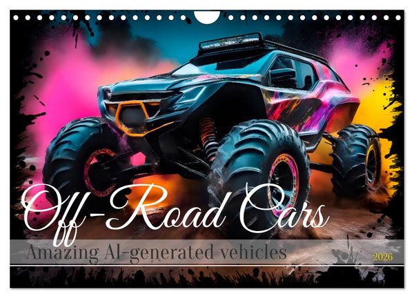 Produktbild: OFF-ROAD CARS Amazing AI-generated vehicles (Wall Calendar 2026 DIN A4 landscape), CALVENDO 12 Month Wall Calendar
