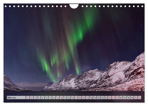 Produktbild: Aurora Borealis: Polarlichter in Norwegen (Wandkalender 2026 DIN A4 quer), CALVENDO Monatskalender