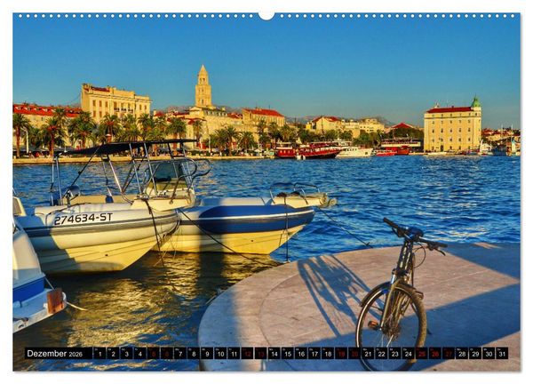 Produktbild: DALMATIEN - KROATISCHE K&Uuml;STE - Split mit Umgebung (Wandkalender 2026 DIN A2 quer), CALVENDO Monatskalender