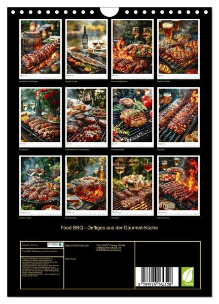Produktbild: Food BBQ - Deftiges aus der Gourmet-K&uuml;che (Wandkalender 2026 DIN A4 hoch), CALVENDO Monatskalender