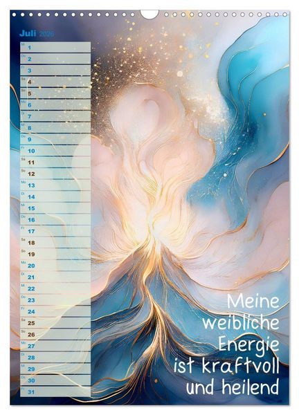 Produktbild: Der feminine Affirmationskalender (Wandkalender 2026 DIN A3 hoch), CALVENDO Monatskalender