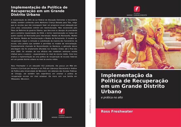 Produktbild: Implementa&ccedil;&atilde;o da Pol&iacute;tica de Recupera&ccedil;&atilde;o em um Grande Distrito Urbano