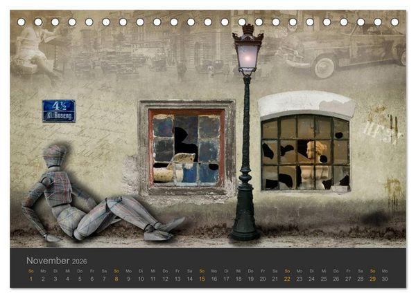 Produktbild: Patchwork - Vintage Impressionen (Tischkalender 2026 DIN A5 quer), CALVENDO Monatskalender