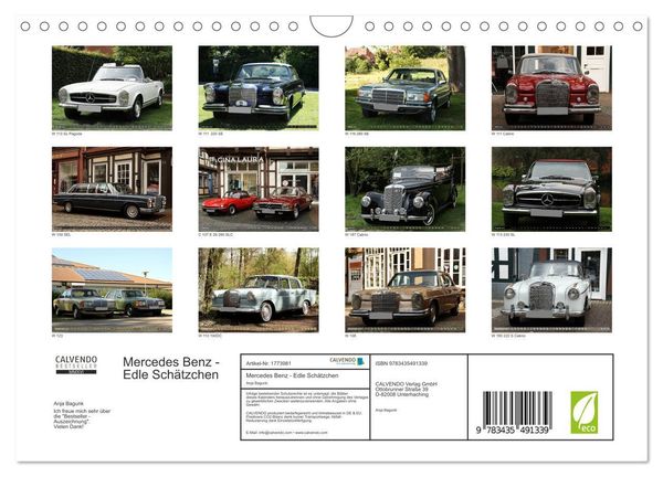Produktbild: Mercedes Benz - Edle Sch&auml;tzchen (Wandkalender 2025 DIN A4 quer), CALVENDO Monatskalender