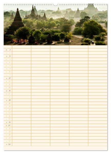 Produktbild: EXOTISCHES S&Uuml;DOSTASIEN - Familienplaner 2026 (Wandkalender 2026 DIN A2 hoch), CALVENDO Monatskalender