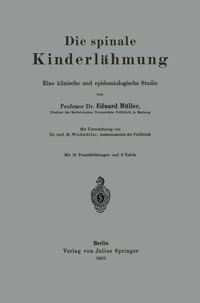 Produktbild: Die spinale Kinderl&auml;hmung