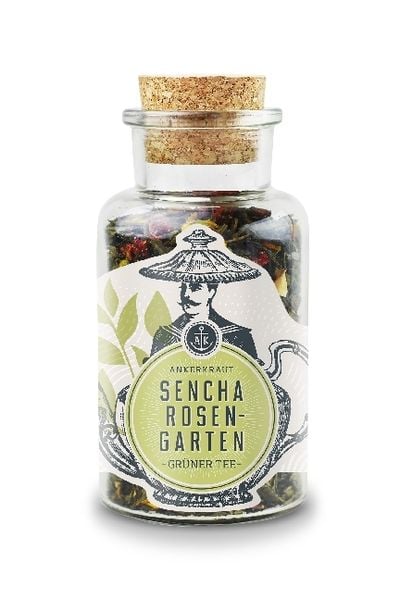 Produktbild: Ankerkraut Sencha Rosengarten Gr&uuml;ntee, Korkenglas