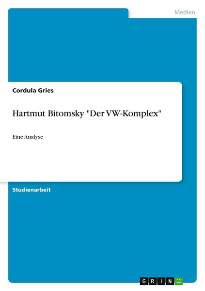 Produktbild: Hartmut Bitomsky "Der VW-Komplex"
