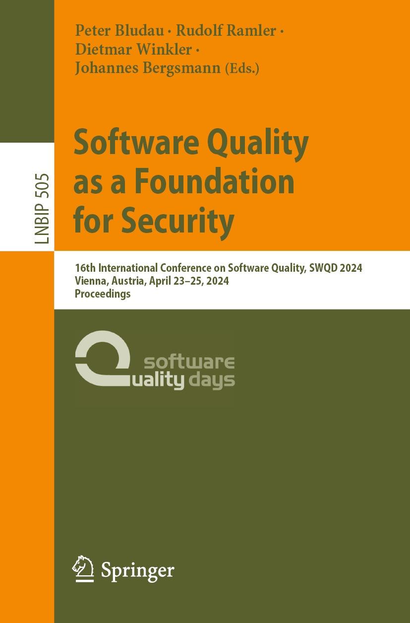 Produktbild: Software Quality as a Foundation for Security