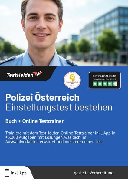Produktbild: Polizei &Ouml;sterreich Einstellungstest bestehen: Buch + Online Testtrainer - Traini