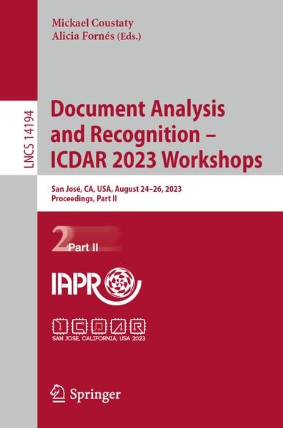 Produktbild: Document Analysis and Recognition &ndash; ICDAR 2023 Workshops