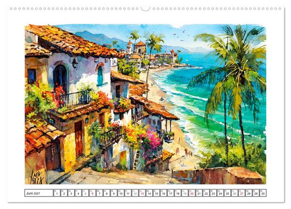 Produktbild: Magisches Mexiko. Leuchtende Impressionen (Wandkalender 2027 DIN A2 quer), CALVENDO Monatskalender