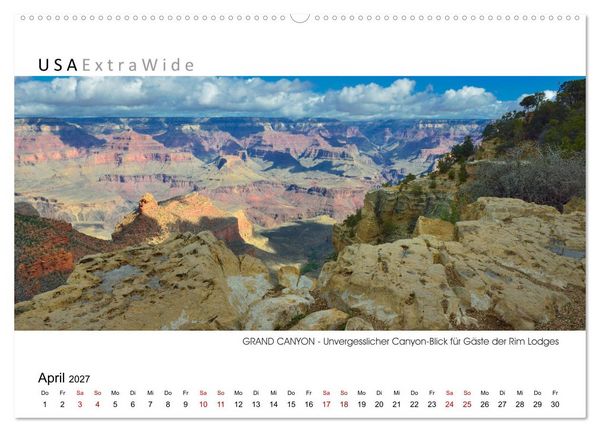 Produktbild: GRAND CANYON Panoramabilder (Wandkalender 2027 DIN A2 quer), CALVENDO Monatskalender