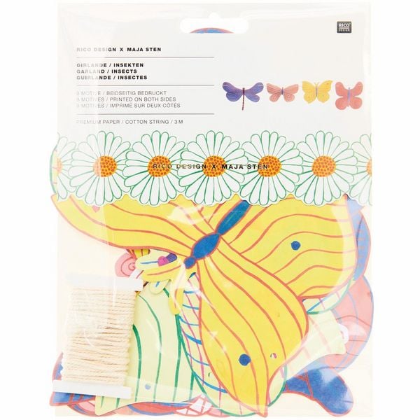 Produktbild: Girlanden Midsommar Magic, Insekten , 3 m
